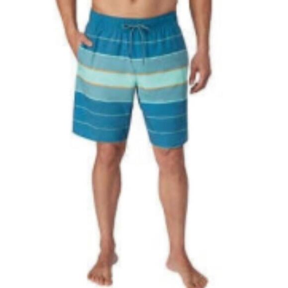 Hang Ten Men's Swim Trunks Shorts Swimwear Green Aqua Size XL NWT - Picture 10 of 10